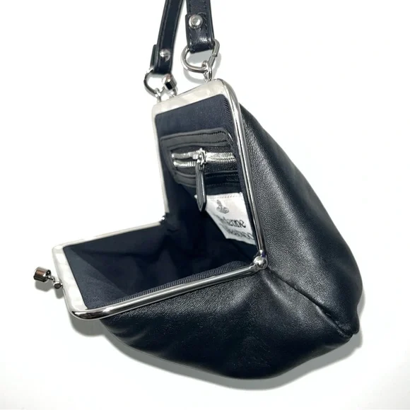 Vivienne Westwood: Kisslock Saturn Logo Mini Emma Granny Frame Crossbody Bag - Picture 8 of 16